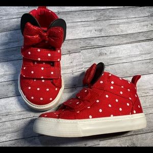 Toddler girl Baby Gap Minnie Mouse high top sneaker, size 7.